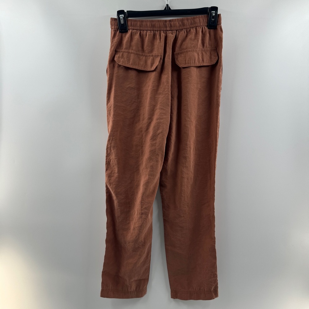 Zara Women’s Rust Drawstring Pants Loose Fit Faux Pocket Detail Size XS - Picture 6 of 8